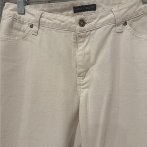 Boston Proper Cream Flare & Wide Leg Jeans